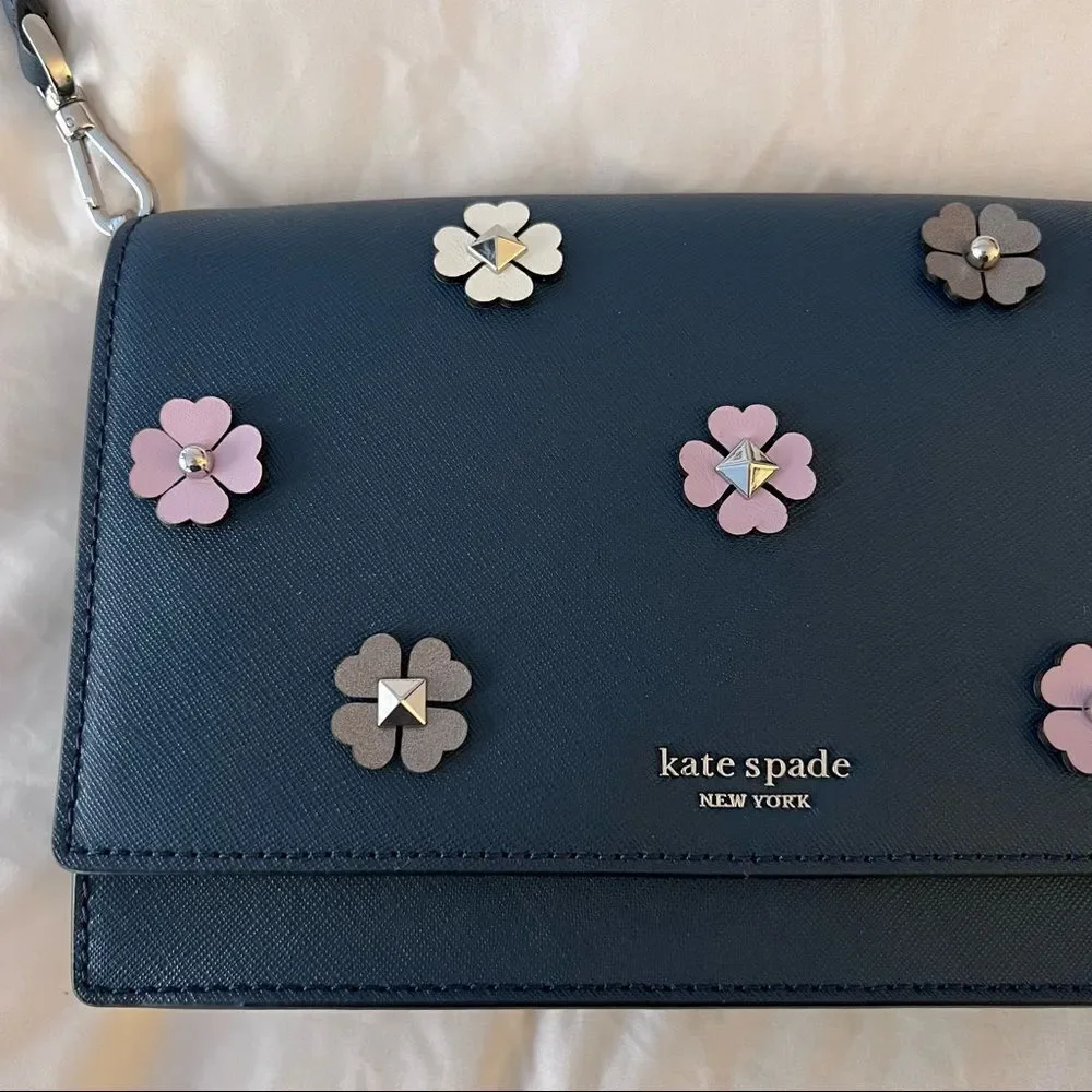 Kate Spade Cameron Floral Appliqué Crossbody Handbag